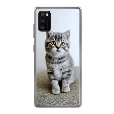 Produktbild von MuchoWow® Handyhülle Schutzhülle Hülle für Samsung Galaxy A41 Kätzchen - Augen - Gelb - Mädchen - Kinder - Jungen - Kinder Silikon Softcase Handy Hülle - Mobiltelefon