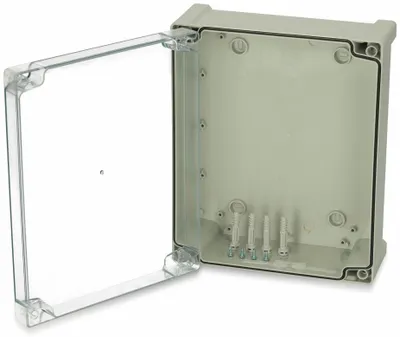 Produktbild von FIBOX Gehäuse mit Dichtung und Deckel, Serie: TEMPO ohne metrischen Vorprägungen, Werkstoff Gehäuse Polycarbonat (PC)