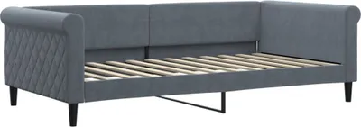 Obrázok produktu pre vidaXL Denná posteľ tmavosivá 100x200 cm zamat