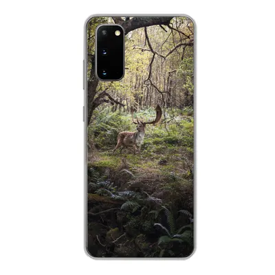 Produktbild von MuchoWow® Handyhülle Schutzhülle Hülle für Samsung Galaxy S20 Waldtier - Hirsch - Sonne Silikon Softcase Handy Hülle - Bild