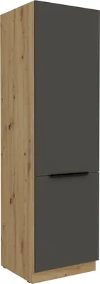 Produktbild von LUNARA Küchenschrank – Breite 60 cm, Graphit/Eiche (handwerklich gefertigt)