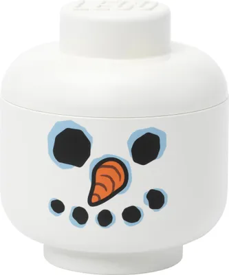 Produktbild von LEGO Storage Head "Snowman", klein (weiß)