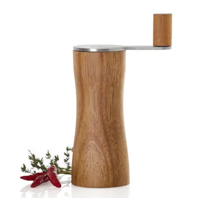 Obrázek produktu pro Mlýnek na bylinky Korso, 16 cm, hnědý/stříbrný, akátové dřevo - AdHoc