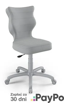Zdjęcie produktu dla Krzesło Wzrostowe Dla Dzieci I Młodzieży, Ergonomiczne Krzesło Do Biurka, Dla Osób O Wzroście 146-176 Cm, Kolor: Szary (Velvet), Model 03