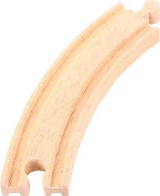 Produktbild von BigJigs Holz Eisenbahn lange Kurven - 12 Stück - Erweiterungsset