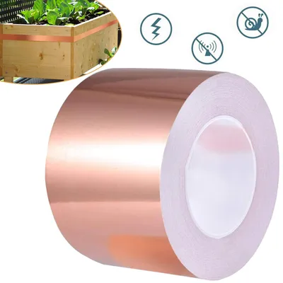 Produktbild von Selbstklebendes Kupferfolienband, Multifunktionales Kupferband Für Abschirmung, Handwerk Und Garten Anwendungen