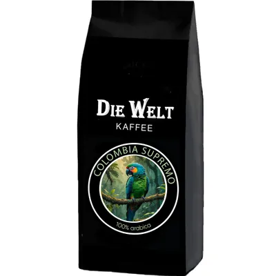 Produktbild von Die Welt Kaffee Colombia Supremo Kaffeebohnen 1000g