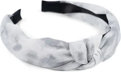 Produktbild von styleBREAKER Damen Stoff Haarreif mit buntem Batik Farbverlauf Muster, Twist Knoten, Headband, Haarschmuck 04027046