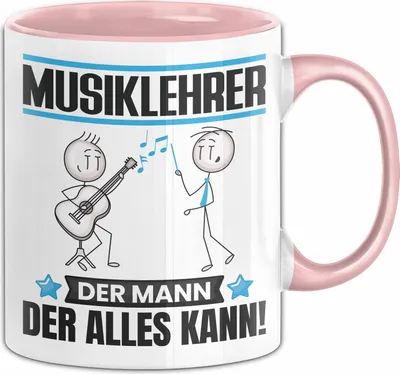 Produktbild von Musiklehrer Tasse Geschenk für Musiklehrer Der Mann Der Alles Kann Geschenkidee zum Geburtstag (Rosa)