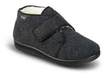 Image de Chaussons fermés, Mjartan, – beige, fabriqués en Slovaquie, en laine de mouton, fermeture éclair, 815-B02 Taille : 38