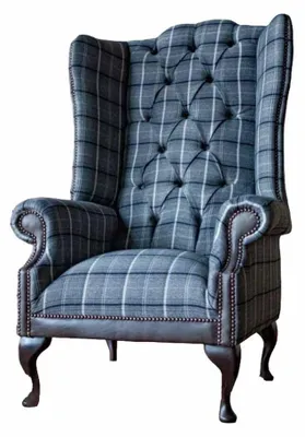 Produktbild von Ohrensessel Chesterfield Sessel Couch 1 Sitzer Sofa Textil Couchen Stoff