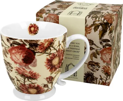 Produktbild von DUO FLORAL Jumbobecher 480 ml PEONY mit Fuß, New Bone China Porzellan