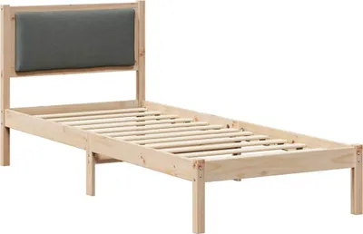 Produktbild von vidaXL Bettrahmen Dunkelgrau 80 x 200 cm Massives Kiefernholz
