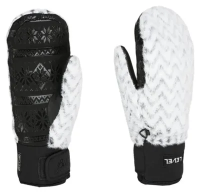Produktbild von Level Damen Teddy Handschuhe Siberian Mitten White Black : M Größe: M