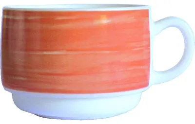 Imagen del producto de Taza de café naranja "Brush" de 19 cl, paquete de 12 unidades