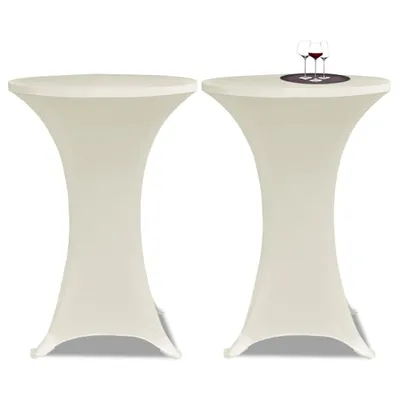 Produktbild von vidaXL Stehtischhussen 4 Stk. Ø 60 cm Creme Stretch