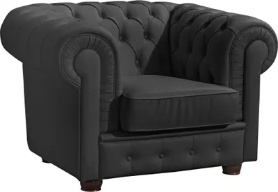 Produktbild von Sessel Kalea Bezug Kunstleder Buche nussbaum dunkel / schwarz 21352