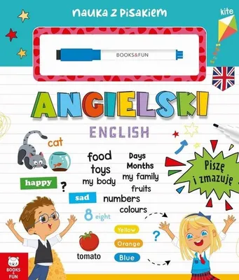 Immagine prodotto di Angielski Piszę i zmazuję książeczka edukacyjna z pisakiem
