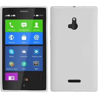 Produktbild von PhoneNatic Case kompatibel mit  Nokia XL - weiß Silikon Hülle matt + 2 Schutzfolien