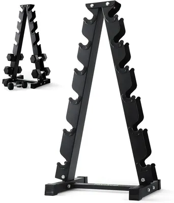 Imagen del producto de Estante para mancuernas Silecomplaza, soporte para mancuernas de 3, 5 o 6 niveles