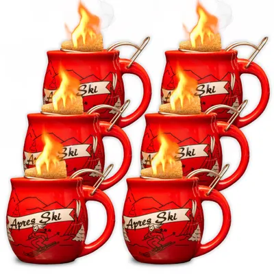 Produktbild von Feuerzangentasse 6er im Karton, Rot/Après-Ski - für Feuerzangenbowle