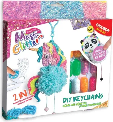 Zdjęcie produktu dla Zestaw kreatywny Strigo Magic Glitter Breloczki Panda Unicorn