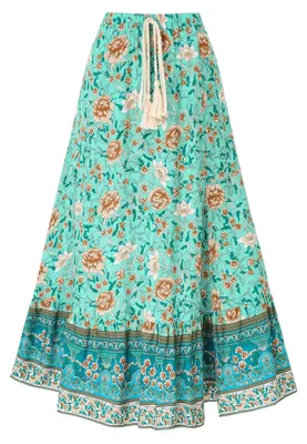 Produktbild von Solidchoice – Langes, bohemisches Kleid mit Blumenmuster für Damen