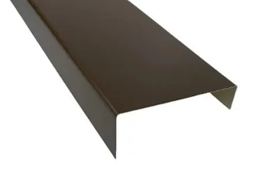 Produktbild von 2 m U-Profil Winkel Abdeckprofil U Leiste Ublech Alu braun RAL 8014 Zuschnitt 25 cm ( 40/170/40 mm )
