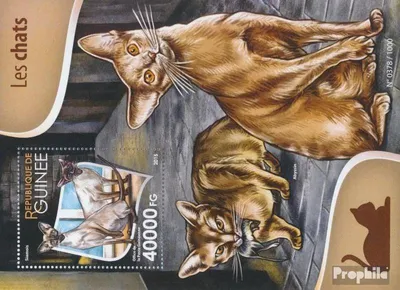 Produktbild von Briefmarken Guinea 2015 Mi Block 2587 (kompl. Ausgabe) postfrisch Katzen