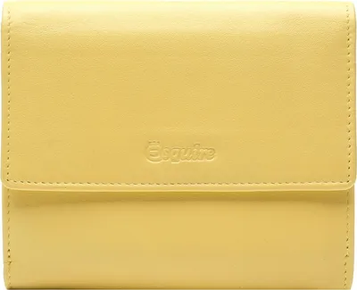 Image de Esquire Cuir porte-monnaie Viktoria Wallet With Flap Yellow jaune
