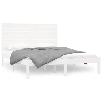 Immagine prodotto di vidaXL Letto in legno massiccio bianco 140x200 cm