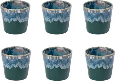 Image de Tasses Costa Nova Grespresso Lungo – Lot de 6 – Vert – Tasses à café de 7,5 cm