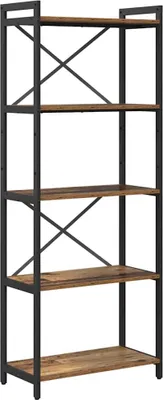 Image de Étagère vidaXL en bois recyclé 60 x 30 x 155 cm, aggloméré