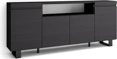 Produktbild von Sideboard, Highboard, 200x35x87cm, 4 Türen, Industriedesign, Schwarz