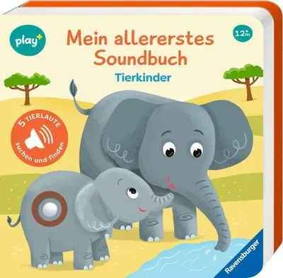 Image de Ravensburger Play+ Mein allererstes Soundbuch: Tierkinder, Baby-Buch ab 1 Jahr