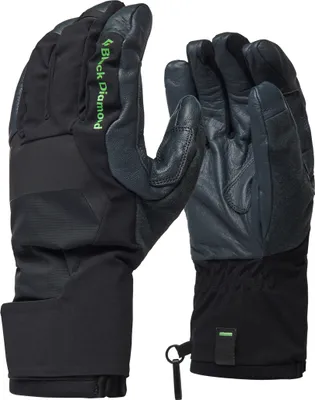 Kletterhandschuhe "Punisher" von Black Diamond; schwarz mit grauen Akzenten; für Kletteraktivitäten.