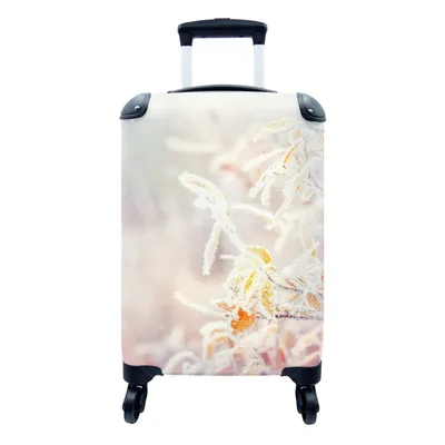 Produktbild von MuchoWow® Koffer Handgepäck Trolley Rollkoffer Kleine Reisekoffer mit 4 Rollen - Winter - Äste - Schnee - Natur - Cabin Size < 55x40x23 cm & 55x40x20 cm - Fotokoffer - Kabinenkoffer - Boardgepäck - Reise-Box - Reisekoffer - Reisegepäck - Koffer mit Bild - Trolley für Kinder