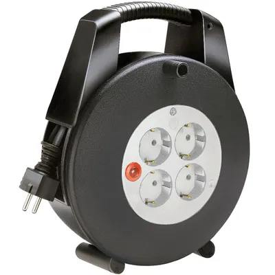 Obrázok produktu pre Brennenstuhl Vario Line, 15 m, Plast, Čierna, Šedá, 4 AC zásuvky/AC zásuviek, Čierna