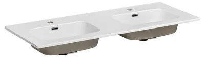 Productafbeelding van Keramische wastafel, meubelmodel, 121x46 cm, wit, glanzend, rechthoekig
