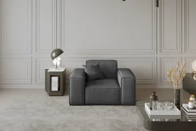 Produktbild von Sessel Designersessel CELES in Stoff Scala Grau