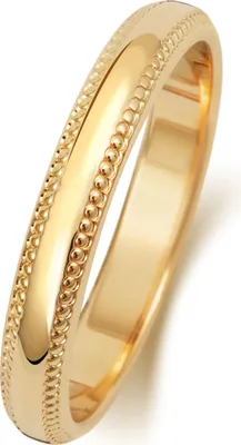 Produktbild von 9 Karat (375) Gold 3mm D-Form Milgrain Herren/Damen - Trauring/Ehering/Hochzeitsring, 59 (18.8); TRS188129KYRSR
