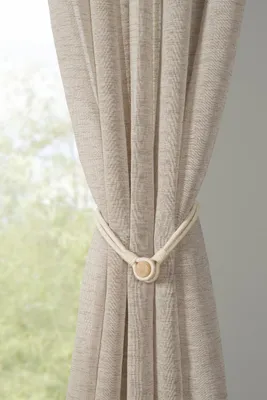 Produktbild von Gardinia Raffhalter für Vorhänge Kordel 47 cm beige - 2 Stück