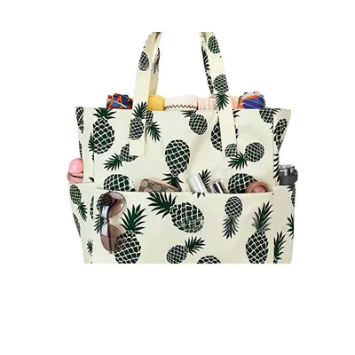 Produktbild von Heikoeco® Strandtasche Damen, große tote bag mit Reißverschluss, wasser- und sandbeständig, ideal für den Strand, Badetasche für die ganze Familie,Ana