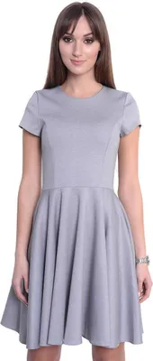 Produktbild von Damen Kleid Klassisches Minikleid Glockenform; Grau Meliert/XS/S 34/36