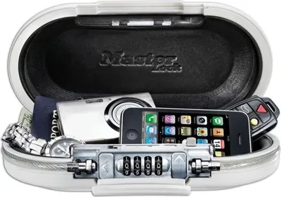 Produktbild von Mini-Safe 5900EURDWHT mit Kabel – Zahlenschloss – Weiß