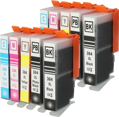 Produktbild von vhbw 10x Tintenpatronen Ersatz für HP CB325EE Yellow, 364XL, CB324EE Magenta für Drucker (Kompatibel)