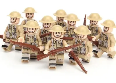 Obrázek produktu pro 10 Kusů figurek - vojáci britové z druhé světové války.