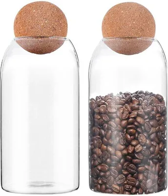 Produktbild von Famanu Vorratsbehälter Set 2 Stück mit Korkdeckel - 800 ml