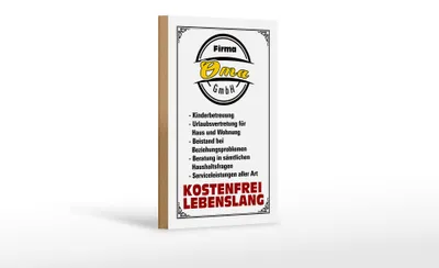 Produktbild von Holzschild Spruch 12x18 cm Firma Oma GmbH kostenfrei