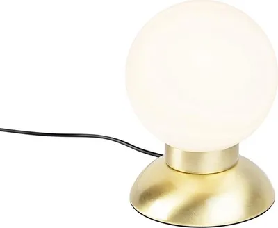 Produktbild von Trio Leuchten - Modern Design Tischleuchte I Tischlampe I Lampe I Leuchte Gold I Messing dimmbar inkl. LED - Majestic Touch-funktion Dimmer I Dimmbar I Wohnzimmer I Schlafzimmer I Nachttischleuchte -